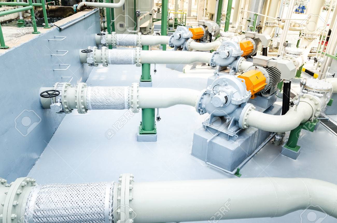 Electric motors driving water pumps of waste water treatment system